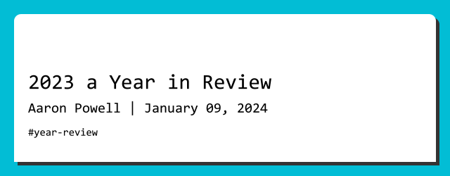 2023 a Year in Review