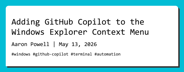 Adding GitHub Copilot to the Windows Explorer Context Menu